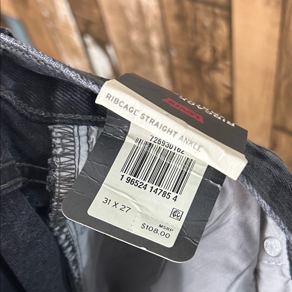 Levi's ribcage straight ankle black button fly Jeans - Picture 14 of 15